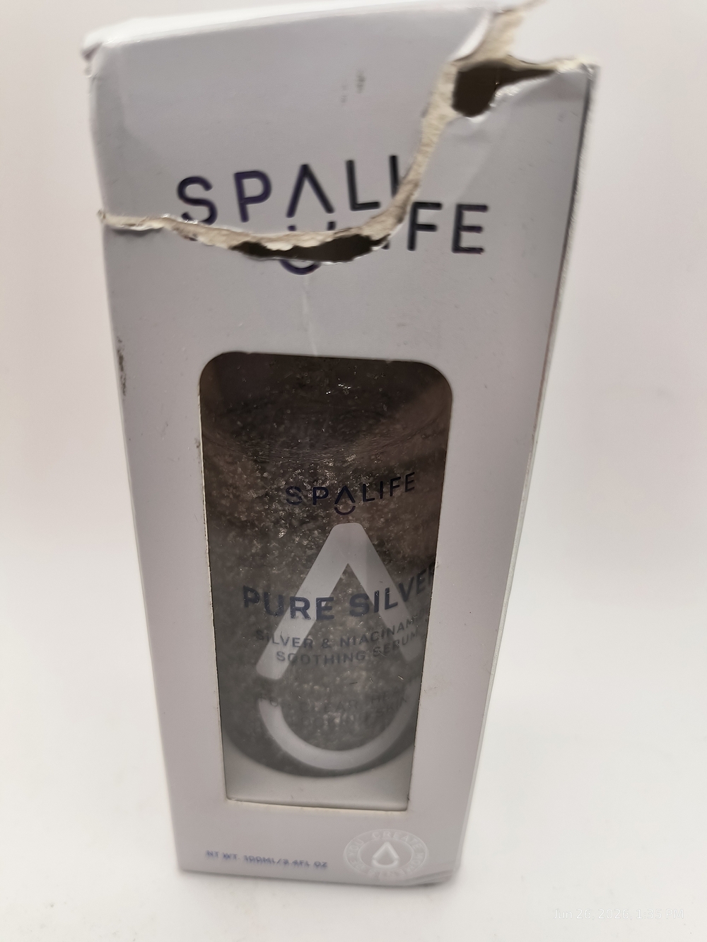 SpaLife Pure Silver & Niacinamide Soothing Serum - Sealed Box DMG